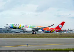 Sichuan Airlines takes delivery of its first Airbus A350-900. Sichuan Airlines takes delivery of its first Airbus A350-900.