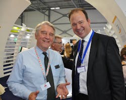 Farnborough Aerospace Consortium CEO David Barnes with Jesse Norman MP, Under Secretary of State for Transport &ndash; one of the many influencers that were lobbied by the FAC on behalf of its members