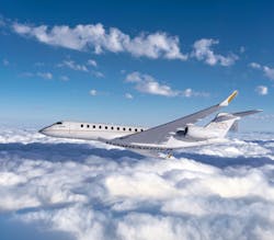 Bombardier Global 7500 business jet. Bombardier Global 7500 business jet.