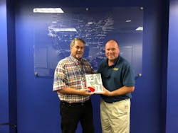 (Left to right) Larry Laney, Director of Ground Support for Southwest Airlines and Ben Reeves, Vice President of Power Stow Americas (Left to right) Larry Laney, Director of Ground Support for Southwest Airlines and Ben Reeves, Vice President of Power Stow Americas