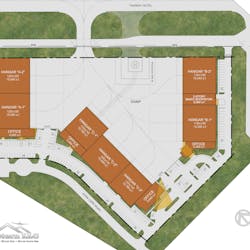 The 8.87-acre parcel is a redevelopment of the &ldquo;Hawker Beechcraft&rdquo; site located off of John Cape Road and features seven hangars ranging in size from 12,000 sf to over 15,000 sf, 28&rsquo; tall doors, and attached offices on several units.