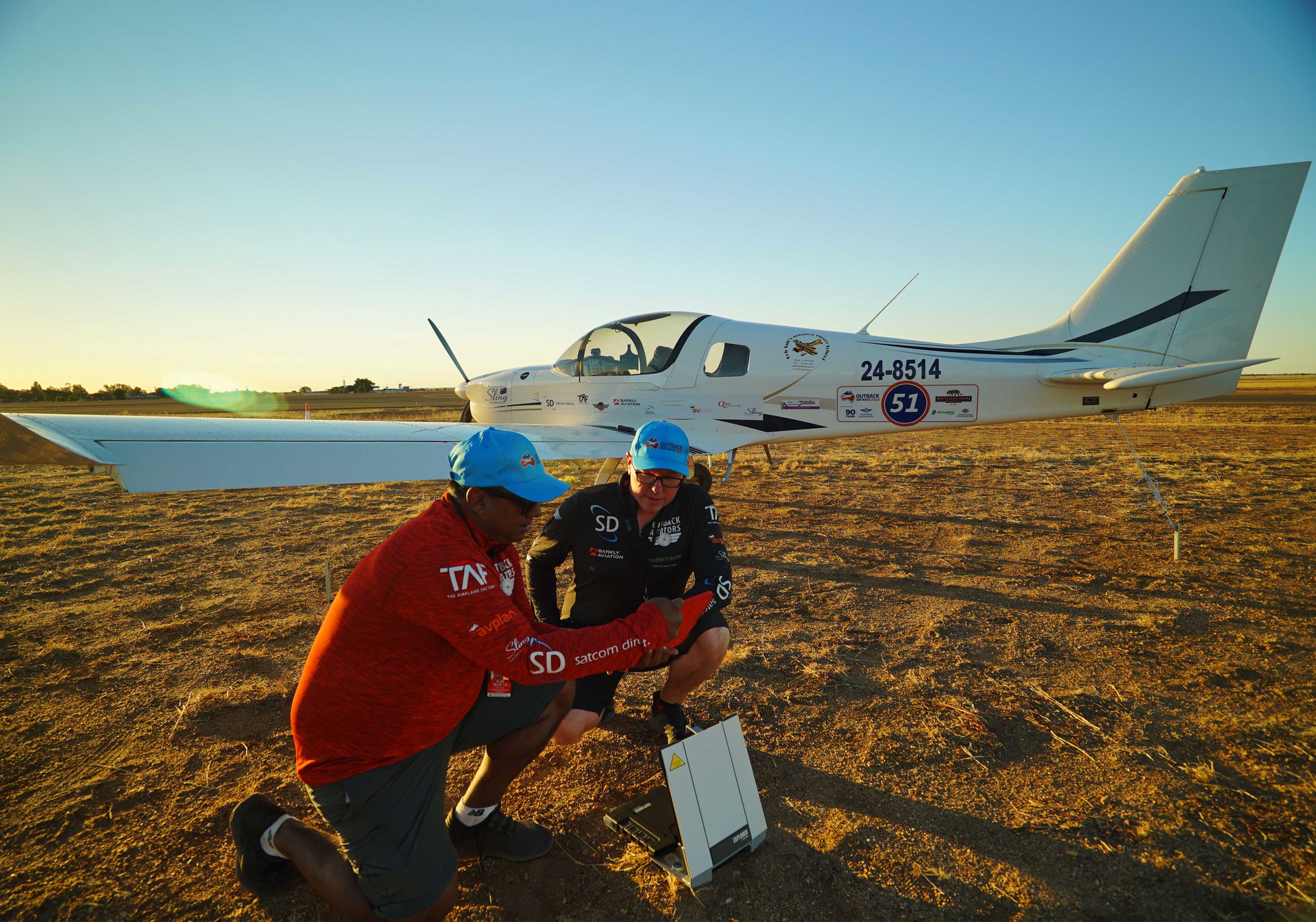 SD keeping pilots in touch as they navigate the Australian Outback.