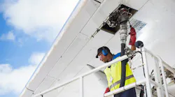 Air BP refuels an aircraft at Maputo International Airport, Mozambique.