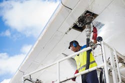 Air BP refuels an aircraft at Maputo International Airport, Mozambique. Air BP refuels an aircraft at Maputo International Airport, Mozambique.