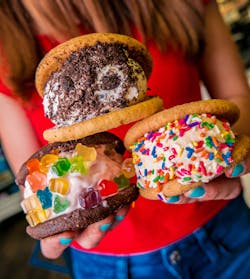 The two airport locations also offer CREAM floats, malts, milkshakes, sundaes, and waffle cones which are made fresh on-site, in addition to cookies and sandwiches conveniently packed and ready to enjoy on the plane. The two airport locations also offer CREAM floats, malts, milkshakes, sundaes, and waffle cones which are made fresh on-site, in addition to cookies and sandwiches conveniently packed and ready to enjoy on the plane.