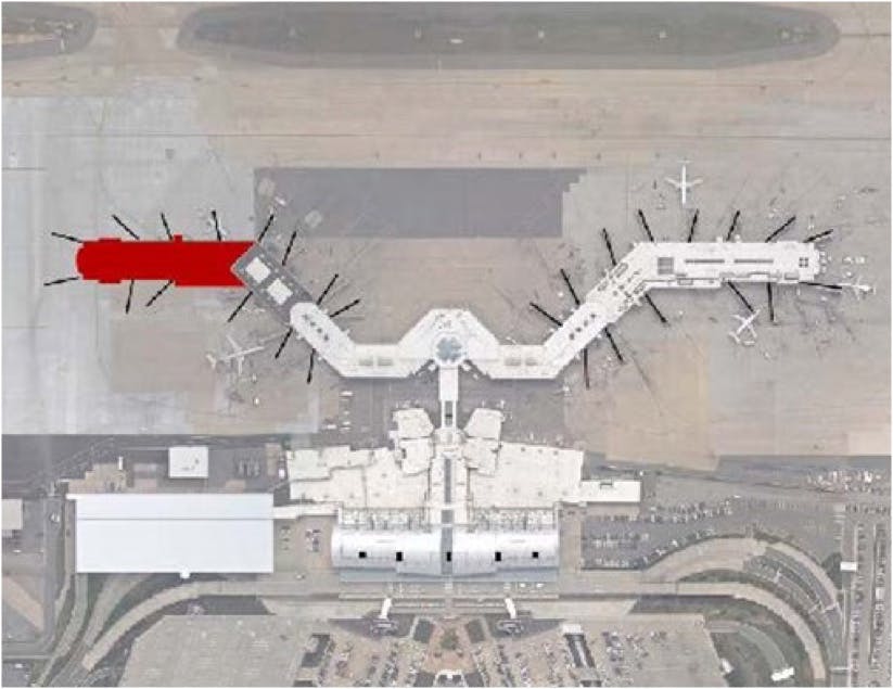The six-gate expansion of Concourse A will create space for future airline growth.
