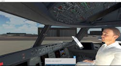 Figure 3: An augmented reality message on a virtual reality screen. Figure 3: An augmented reality message on a virtual reality screen.