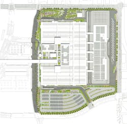 The facility layout above is LAGP’s site plan for the ConRAC. By condensing the footprint of facility, future development opportunities become available. The facility layout above is LAGP’s site plan for the ConRAC. By condensing the footprint of facility, future development opportunities become available.