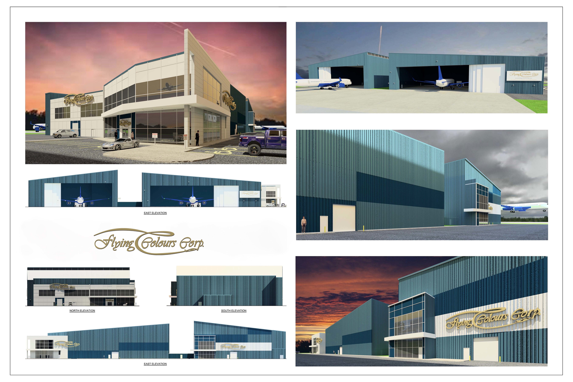 Rendering of Peterborough expansion at Flying Colours Corp. headquarters.