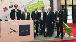 Alfred Siefer (Area Sales Manager HYDRO), John McKenna (Area Sales Manager HYDRO), Martin Dürr (SVP Sales & Service HYDRO), Paul Bowen (Sales Executive JB Roche), Claude Leduc (Aviation Support Specialist Liftsafe Fall Protection) and Daniel Geiger (Area Sales Manager HYDRO) are happy about the distribution agreement and the enlarged Ground Support Equipment portfolio of HYDRO.
