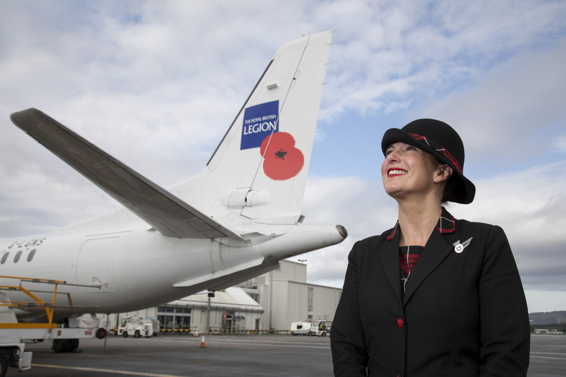 Loganair special poppy aircraft livery designed by AES Global.