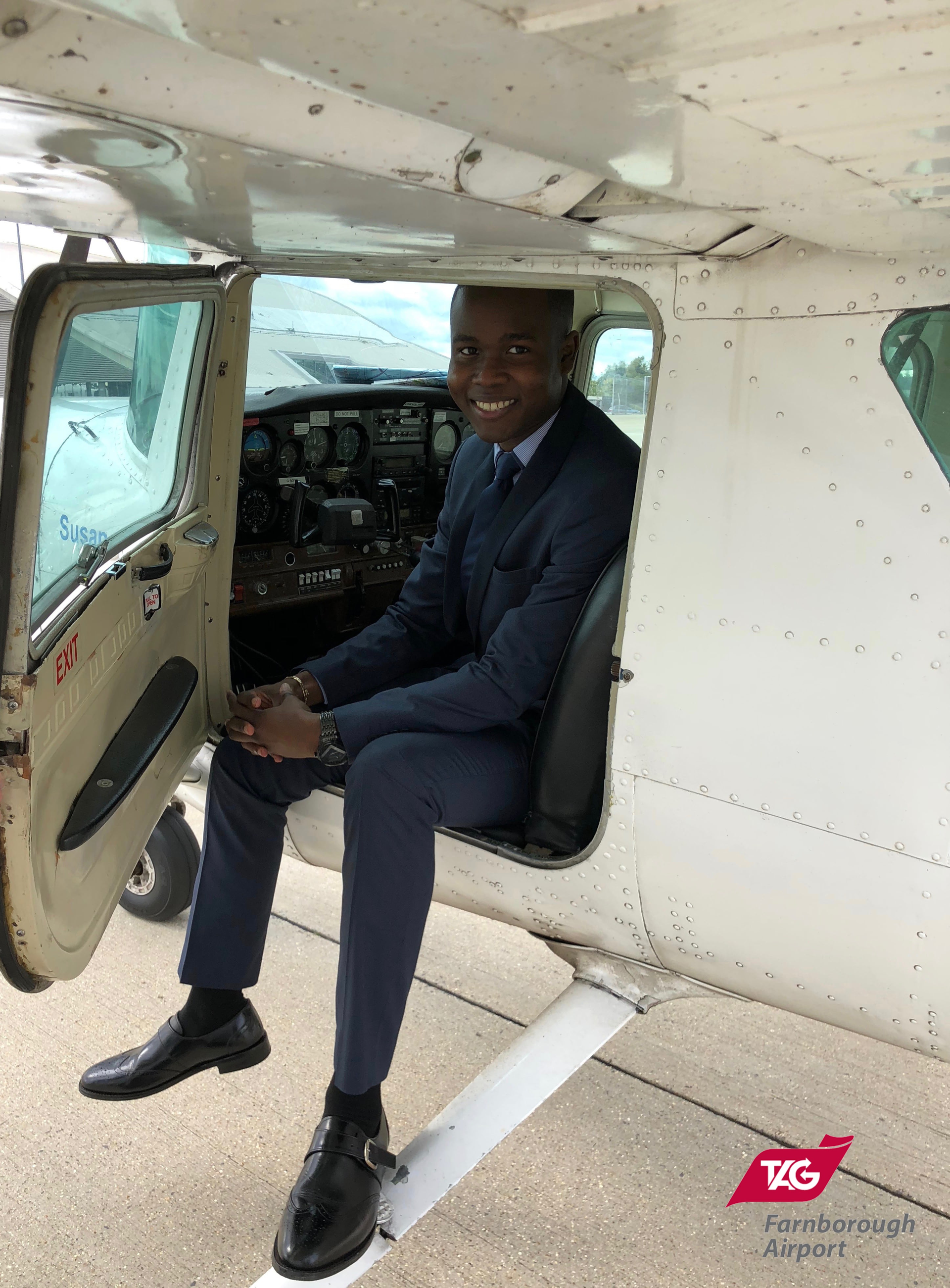 TAG Farnborough Airport Flying Scholar Reshe Harrison.