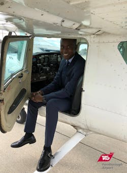 TAG Farnborough Airport Flying Scholar Reshe Harrison. TAG Farnborough Airport Flying Scholar Reshe Harrison.