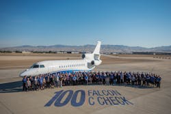 Western Aircraft Employees Celebrate 100th Falcon C Check 5bbe05b014e3a Western Aircraft Employees Celebrate 100th Falcon C Check 5bbe05b014e3a
