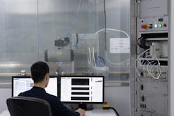 Test chamber for valves at Liebherr-Aerospace’s service center in Shanghai (China). Test chamber for valves at Liebherr-Aerospace’s service center in Shanghai (China).