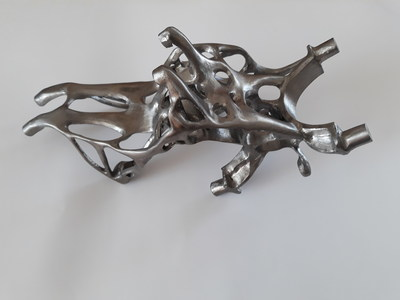 Innovative bracket for aircraft engines with bionic design, created in the laboratory of NUST MISIS.