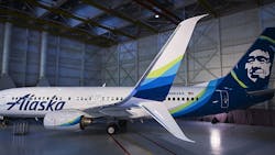 Alaska Airlines 737-800 with Split Scimitar Winglets. Alaska Airlines 737-800 with Split Scimitar Winglets.