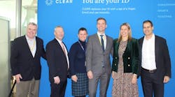 Left to right: Frank DiMola, Executive Director, Terminal Four Airline Consortium (TFAC); John Bambury, Federal Security Director of JFK Airport, TSA; Stephanie Baldwin, Vice President of JFK Airport Operations, Delta Air Lines; Roel Huinink, President and CEO, JFKIAT; Caryn Seidman-Becker, Chairman and CEO, Clear; Ken Cornick, President, Clear. Left to right: Frank DiMola, Executive Director, Terminal Four Airline Consortium (TFAC); John Bambury, Federal Security Director of JFK Airport, TSA; Stephanie Baldwin, Vice President of JFK Airport Operations, Delta Air Lines; Roel Huinink, President and CEO, JFKIAT; Caryn Seidman-Becker, Chairman and CEO, Clear; Ken Cornick, President, Clear.
