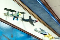 Saint Andrew’s School student paper maché planes on display at Signature Flight Support in Boca Raton Saint Andrew’s School student paper maché planes on display at Signature Flight Support in Boca Raton