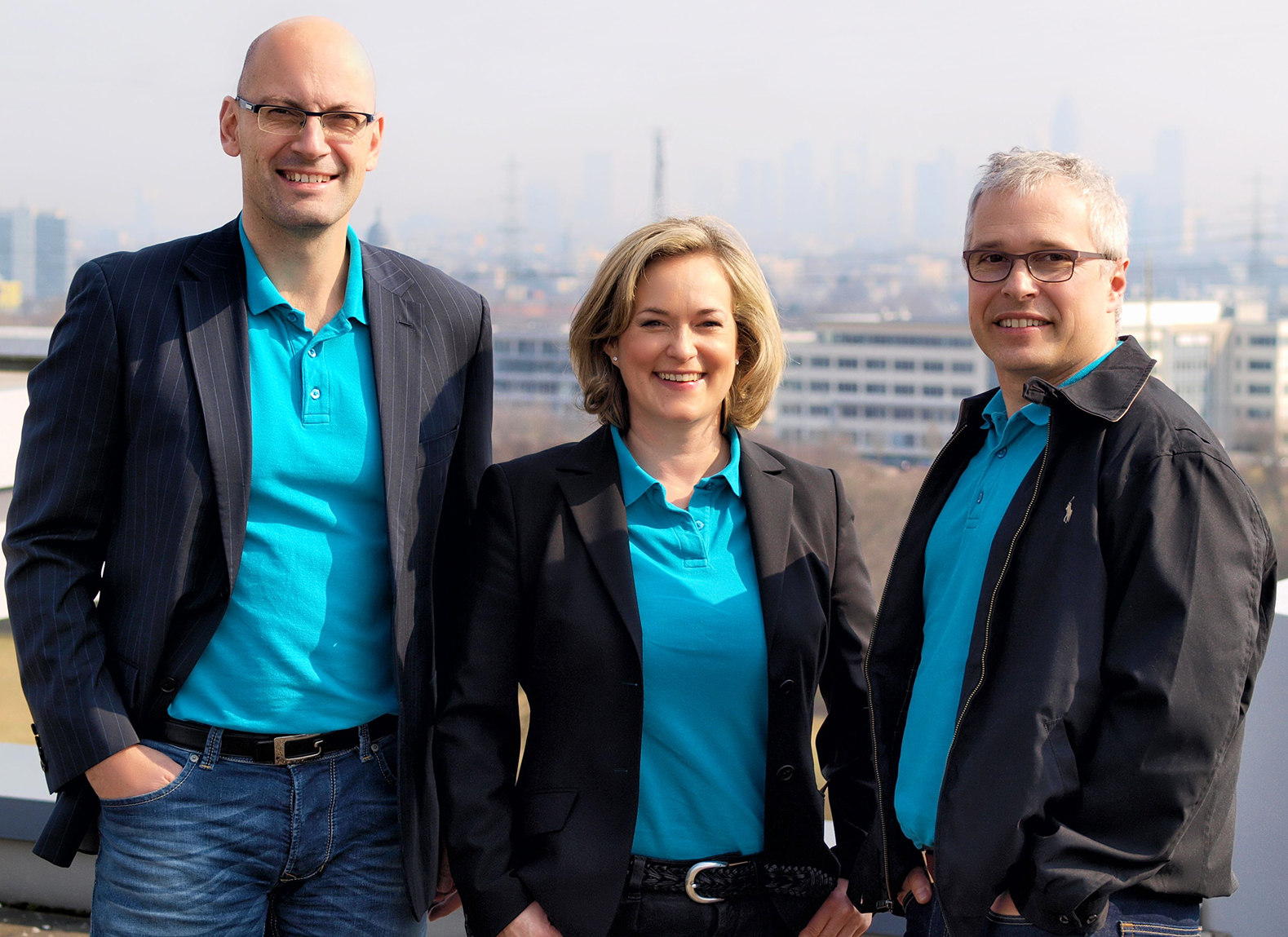 Founders of bd4travel (from left to right) Ibrahim Husseini (CTO), Melanie Sickenberger (CPO/COO) and Andy Owen Jones (CEO).