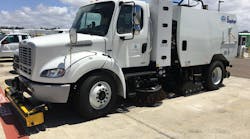 San Diego International Airport crews utilize sweeper trucks during the early morning hours to clear FOD from the runway and taxiways. San Diego International Airport crews utilize sweeper trucks during the early morning hours to clear FOD from the runway and taxiways.