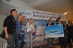 All-time annual record reached at Antalya Airport with the arrival of the 30 millionth passenger on November 6, 2018. All-time annual record reached at Antalya Airport with the arrival of the 30 millionth passenger on November 6, 2018.