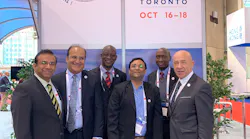 From left to right: Sanjiv Edward, Chief Commercial Officer, Delhi Intl Airport Pvt Ltd; Sanjeev Gadhia, Founder & CEO, Astral Aviation Ltd; Evans Michoma, KAA Commercial Manager-Cargo; Rvind Kavuru – Director for Prospecta Tech; Charles Mwaita - KAA Marketing Officer-Cargo; and Vladimir Zubkov, Secretary General at TIACA