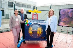 Councilwoman Nury Martinez (left), Board of Airport Commissioners member Jeffery Daar and Helinet Aviation Chief Executive Officer Kathryn Purwin stand with the newly dedicated play structure at the VNY observation area on Monday. Councilwoman Nury Martinez (left), Board of Airport Commissioners member Jeffery Daar and Helinet Aviation Chief Executive Officer Kathryn Purwin stand with the newly dedicated play structure at the VNY observation area on Monday.