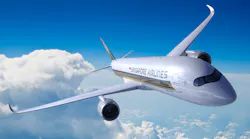 The Airbus A350-900 ULR can fly up to 20 hours nonstop. On Oct. 11, 2018 Singapore AIrlines launched its nonstop flight from Changi International Airport, Singapore to Newark Liberty International Airport, New York.