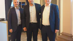 From left to right, Thomas Hoffmann, Norbert Haslacher (CEO Frequentis AG) and Gerald Enzinger