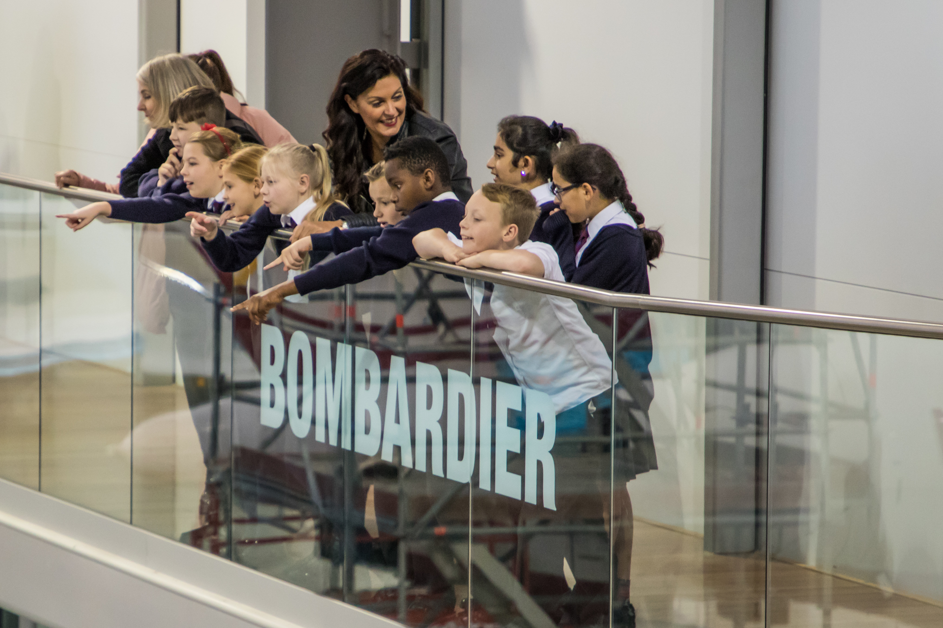 Hannah Gray with Keston C of E Primary School Year 6 pupils