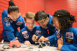 Students between the ages of 16 and 18 develop STEM leadership skills through numerous team-building challenges such as building model rockets, simulated astronaut training and a moonwalk. Students between the ages of 16 and 18 develop STEM leadership skills through numerous team-building challenges such as building model rockets, simulated astronaut training and a moonwalk.