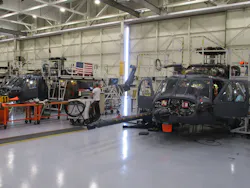 Two HH-60W Combat Rescue Helicopters are at the Sikorsky Development Flight Center in West Palm Beach, FL, in preparation for flight test. Two HH-60W Combat Rescue Helicopters are at the Sikorsky Development Flight Center in West Palm Beach, FL, in preparation for flight test.