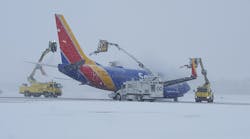 Deicing operations at the Portland International Jetport Deicing operations at the Portland International Jetport