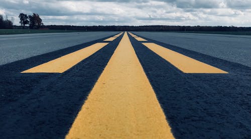 Snow removal can damage runway markings and dull reflectivity.