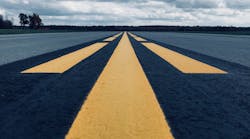 Snow removal can damage runway markings and dull reflectivity. Snow removal can damage runway markings and dull reflectivity.