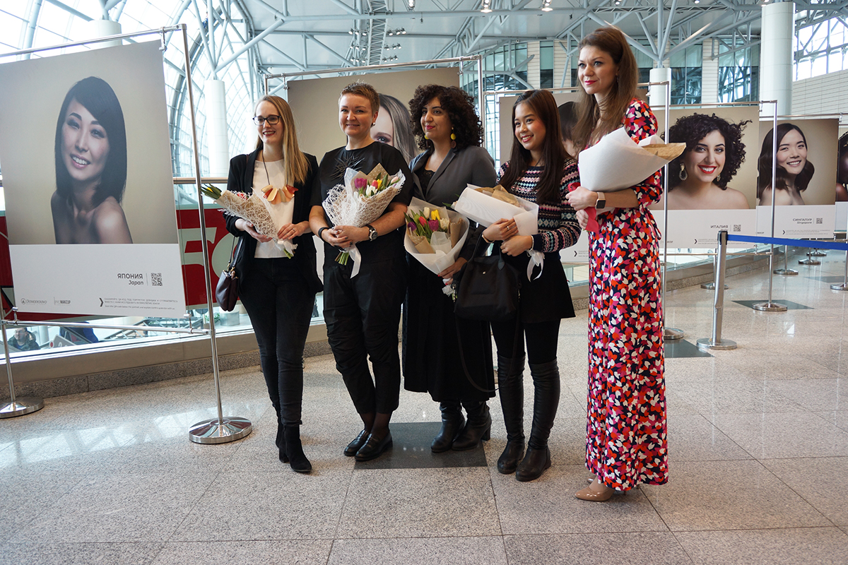Moscow Domodedovo Airport exhibits these unique portraits on the terminal&rsquo;s first floor.