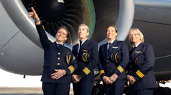Etihad Airway's All Female Flight Deck On International Women's Day