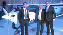L/R: Matheus Grande, CEO Texas Aircraft Manufacturing, Caio Jordão, Chief Designer and Carlos Barros, Partner.