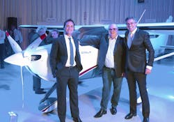 L/R: Matheus Grande, CEO Texas Aircraft Manufacturing, Caio Jordão, Chief Designer and Carlos Barros, Partner. L/R: Matheus Grande, CEO Texas Aircraft Manufacturing, Caio Jordão, Chief Designer and Carlos Barros, Partner.