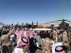 Military and commercial aircraft sat alongside business aviation on the static during the first Saudi Airshow Military and commercial aircraft sat alongside business aviation on the static during the first Saudi Airshow