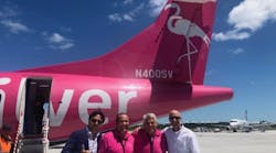 ATR Director of Sales USA Paolo Tabacco, Silver Airways Executive Vice President Kurt Brulisauer, Silver Airways and Seaborne Airlines CEO Steve Rossum, ATR Vice President Sales Americas Pier Luigi Baldacchini