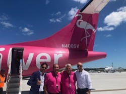 ATR Director of Sales USA Paolo Tabacco, Silver Airways Executive Vice President Kurt Brulisauer, Silver Airways and Seaborne Airlines CEO Steve Rossum, ATR Vice President Sales Americas Pier Luigi Baldacchini