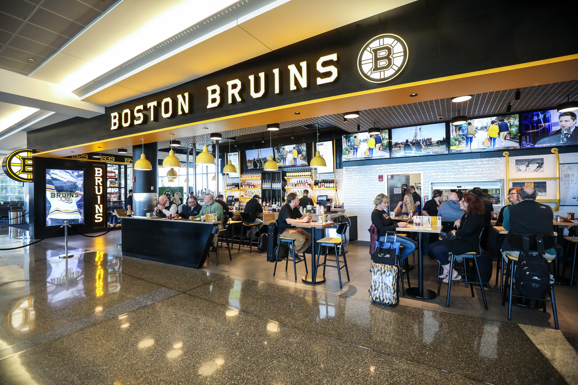 Boston Logan International Airport's Bruins Bar is an example of more local flair for travelers.