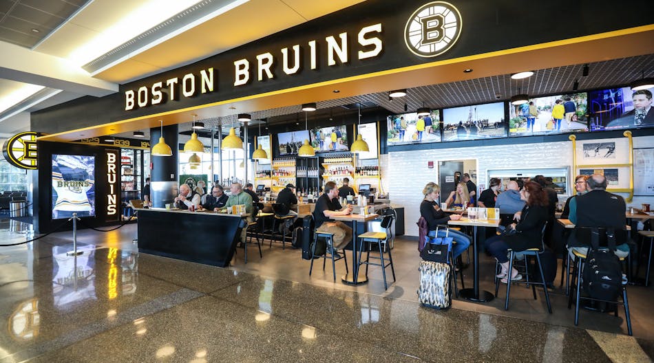 Boston Logan International Airport&apos;s Bruins Bar is an example of more local flair for travelers.