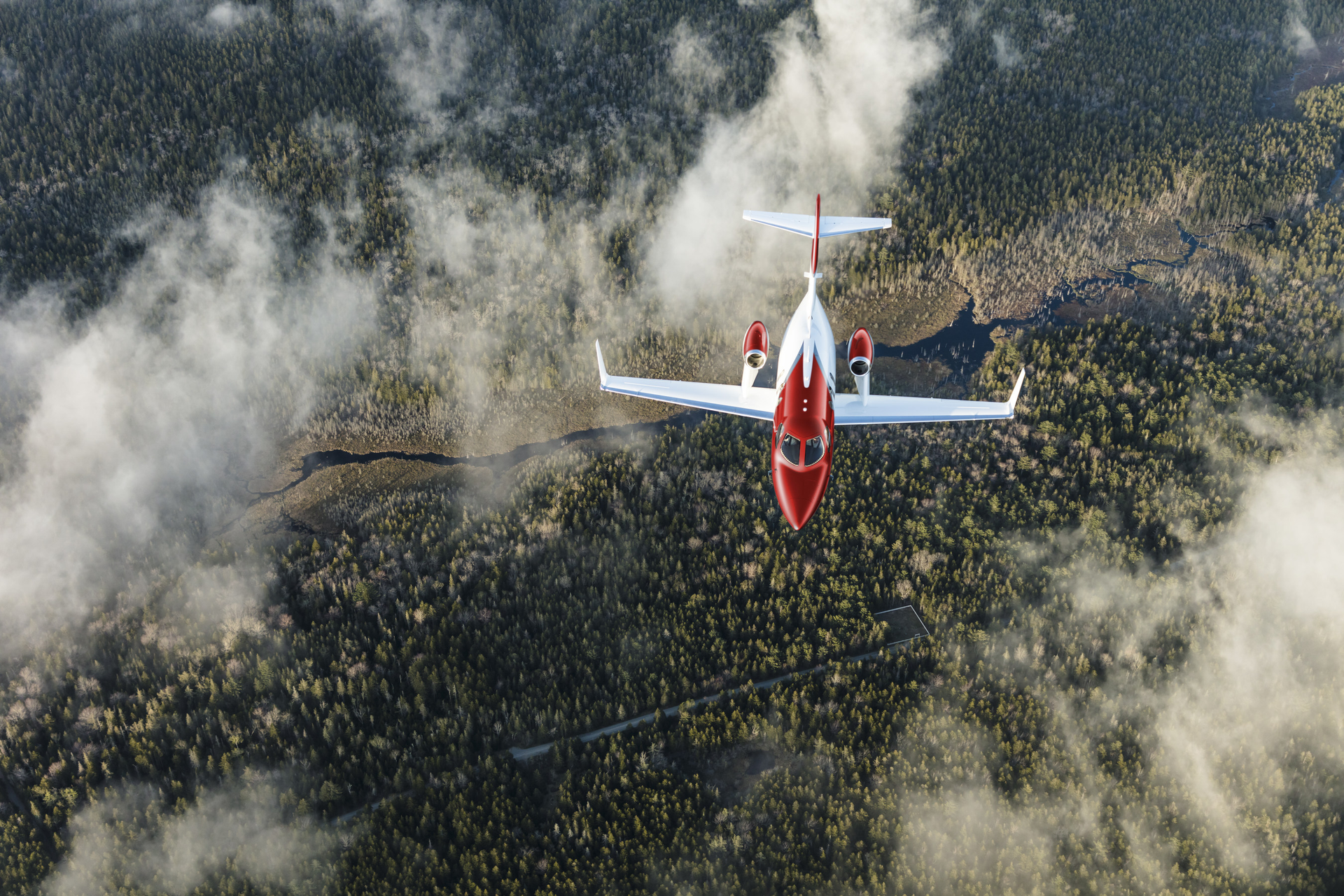 Ruby Red HondaJet Elite.
