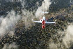 Ruby Red HondaJet Elite. Ruby Red HondaJet Elite.
