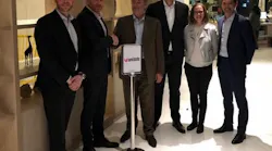 Ludovic Coatmellec, AeroNet Group General Manager; Benoît Dumont, Unilode CEO; Dominique Coatmellec, AeroNet Group CEO; Marc Groenewegen, Unilode Managing Director EMEA; Ludivine Guillaume, Unilode Head of Finance EMEA; Roger Wyss, Unilode CFO (from left to right) at the signing ceremony.