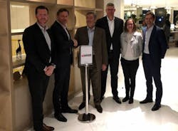 Ludovic Coatmellec, AeroNet Group General Manager; Benoît Dumont, Unilode CEO; Dominique Coatmellec, AeroNet Group CEO; Marc Groenewegen, Unilode Managing Director EMEA; Ludivine Guillaume, Unilode Head of Finance EMEA; Roger Wyss, Unilode CFO (from left to right) at the signing ceremony. Ludovic Coatmellec, AeroNet Group General Manager; Benoît Dumont, Unilode CEO; Dominique Coatmellec, AeroNet Group CEO; Marc Groenewegen, Unilode Managing Director EMEA; Ludivine Guillaume, Unilode Head of Finance EMEA; Roger Wyss, Unilode CFO (from left to right) at the signing ceremony.
