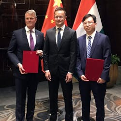 Budapest Airport has signed a Memorandum of Understanding (MoU) with Xi&rsquo;an Xianyang International Airport to strengthen aviation links between Hungary and China. From left to right, René Droese, Chief Property and Cargo Officer at Budapest Airport; Péter Szijjártó, Minister of Foreign Affairs and Trade for Hungary; and Wang Zhendong, Deputing Managing Director at Xi&rsquo;an Xianyang International Airport.